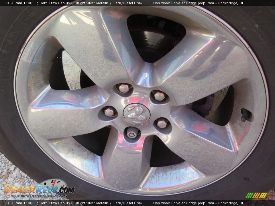 2014 Ram 1500 Big Horn Crew Cab 4x4 Bright Silver Metallic / Black/Diesel Gray Photo #21