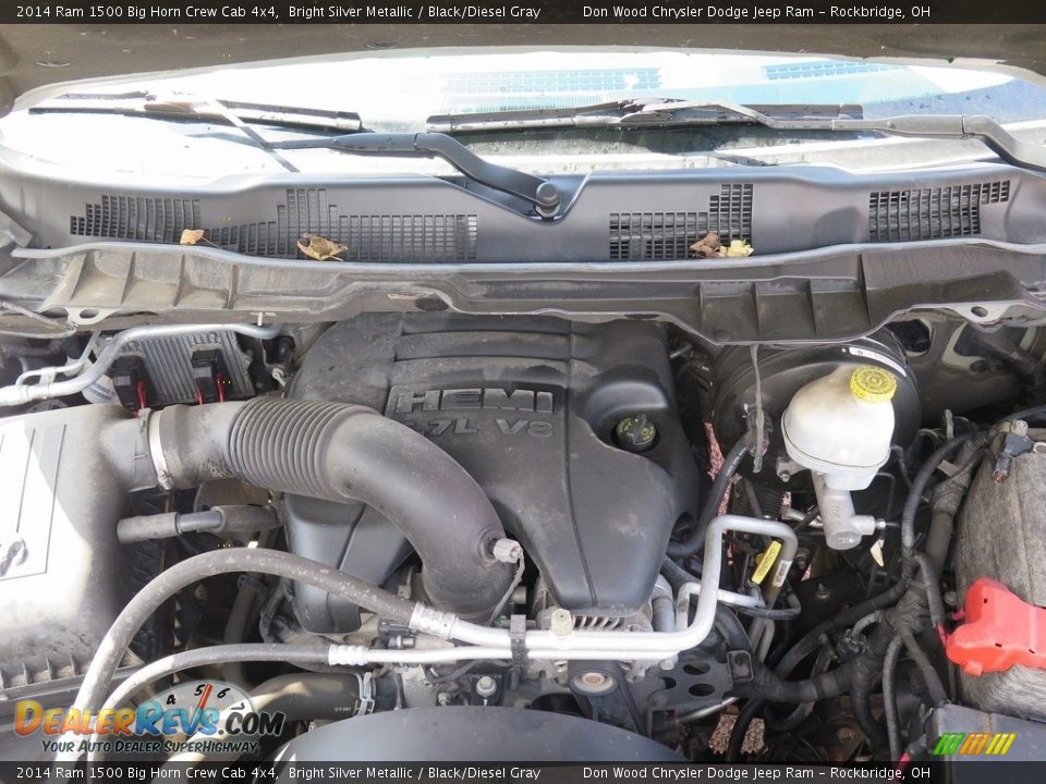 2014 Ram 1500 Big Horn Crew Cab 4x4 Bright Silver Metallic / Black/Diesel Gray Photo #22