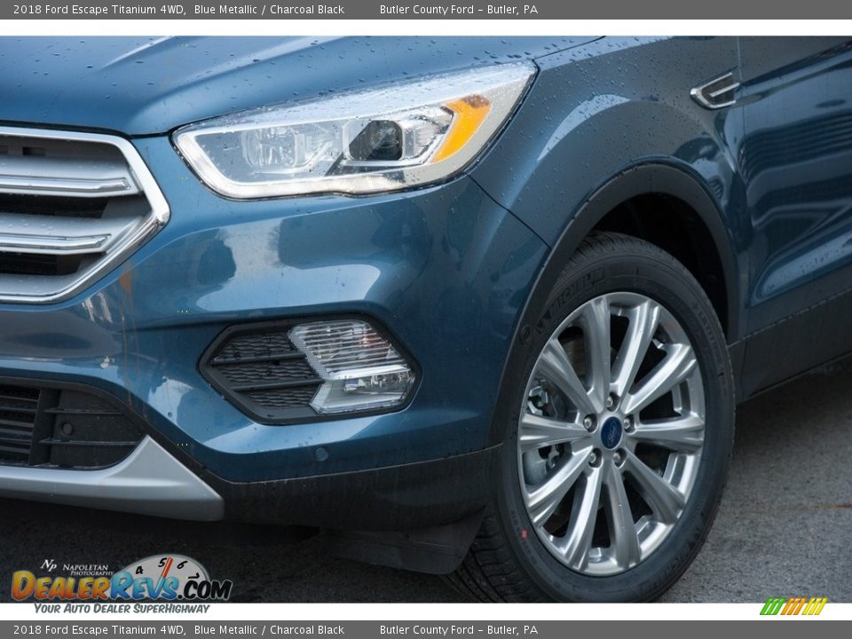 2018 Ford Escape Titanium 4WD Blue Metallic / Charcoal Black Photo #2