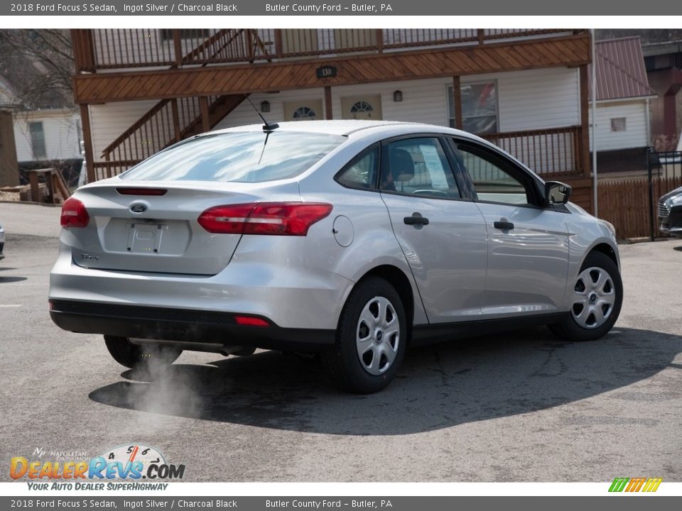 2018 Ford Focus S Sedan Ingot Silver / Charcoal Black Photo #3