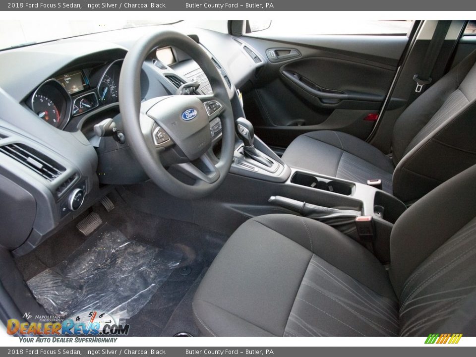 2018 Ford Focus S Sedan Ingot Silver / Charcoal Black Photo #5