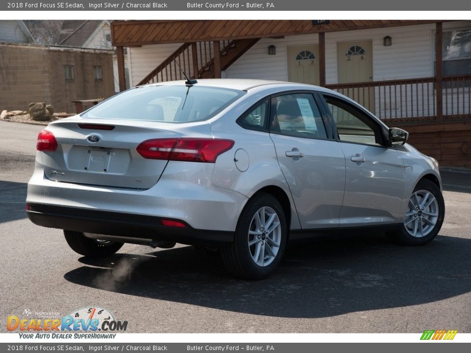 2018 Ford Focus SE Sedan Ingot Silver / Charcoal Black Photo #4
