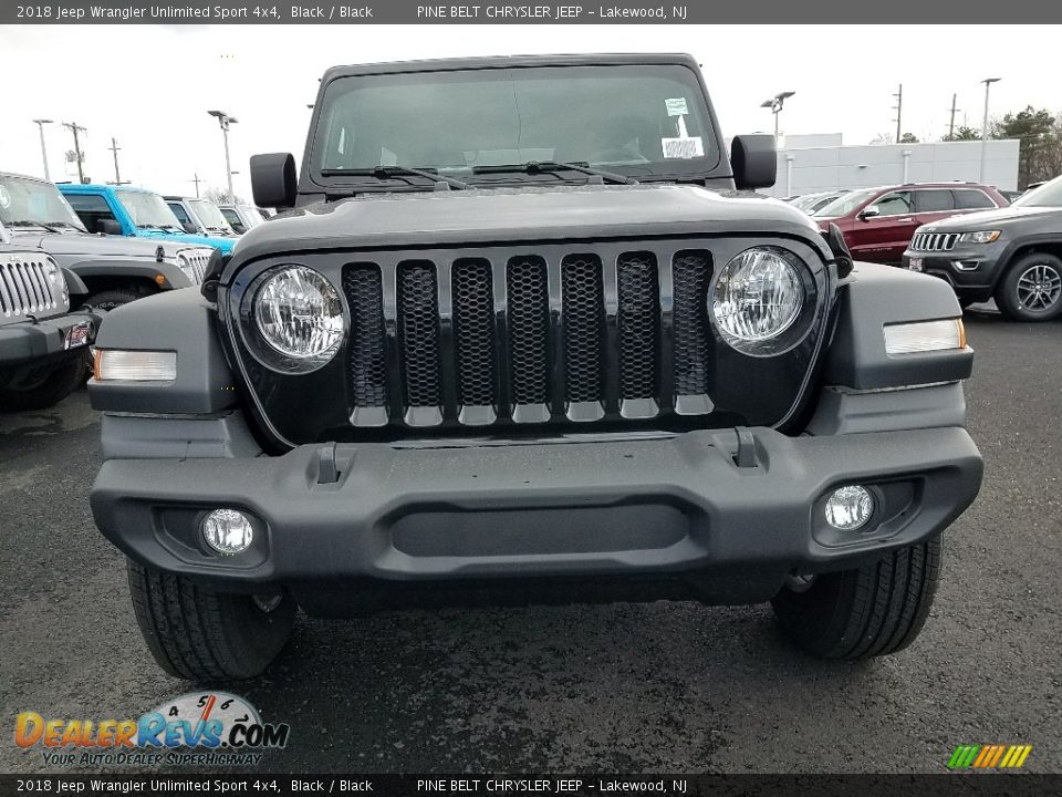 2018 Jeep Wrangler Unlimited Sport 4x4 Black / Black Photo #2