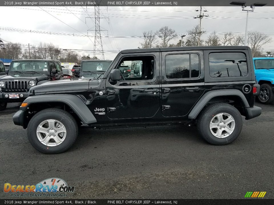 2018 Jeep Wrangler Unlimited Sport 4x4 Black / Black Photo #3