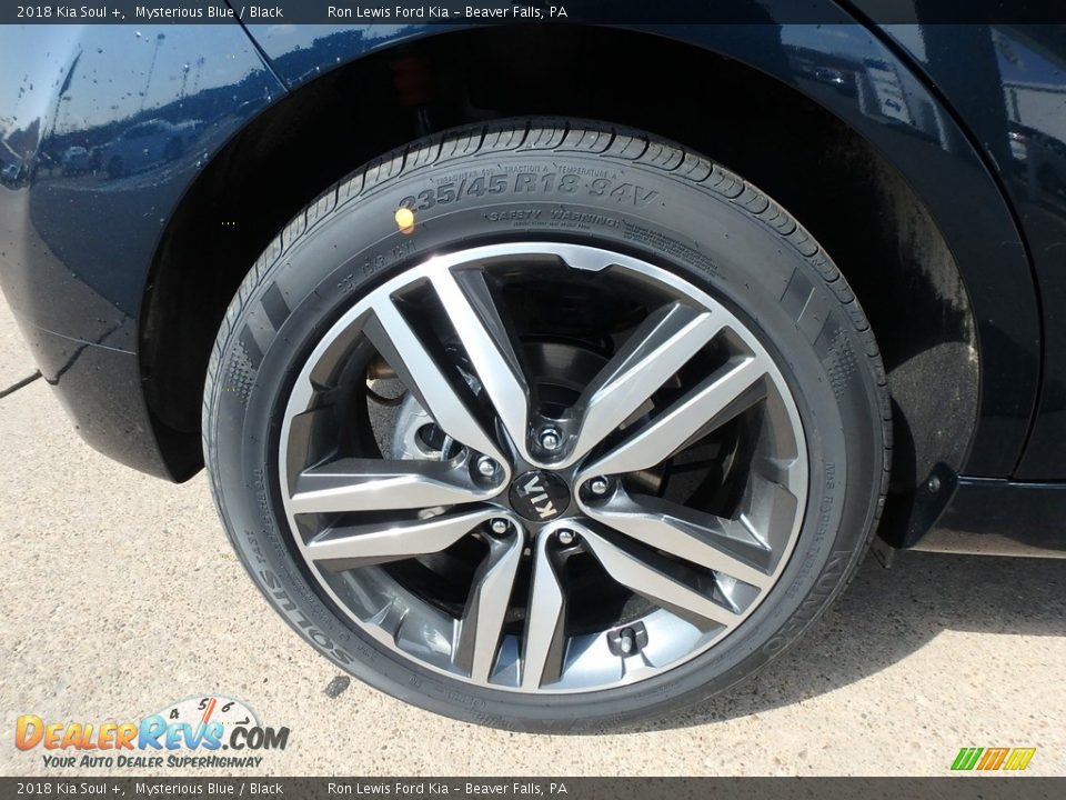 2018 Kia Soul + Mysterious Blue / Black Photo #2