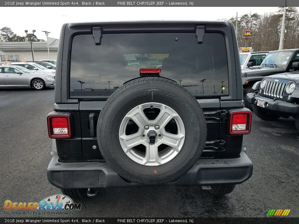 2018 Jeep Wrangler Unlimited Sport 4x4 Black / Black Photo #5