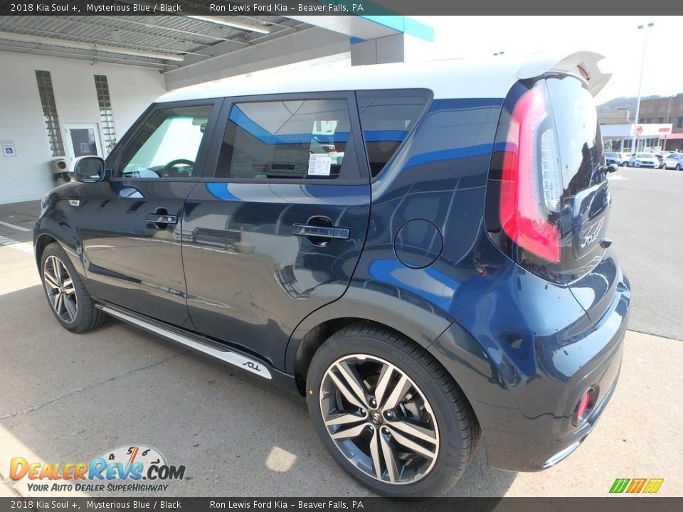 2018 Kia Soul + Mysterious Blue / Black Photo #6