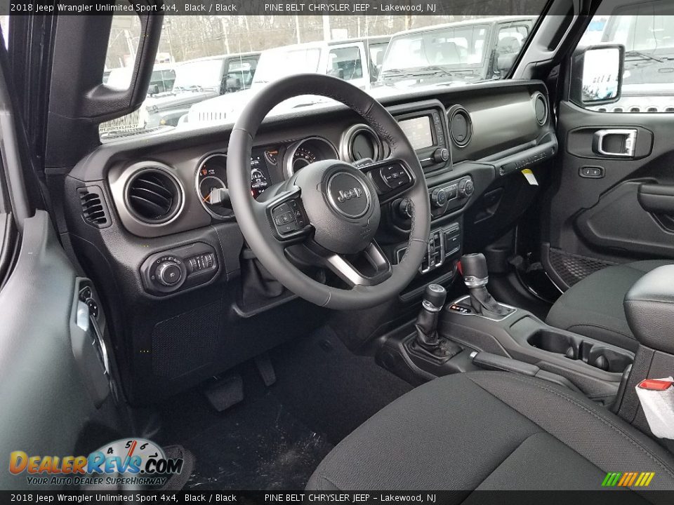2018 Jeep Wrangler Unlimited Sport 4x4 Black / Black Photo #7