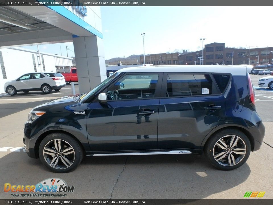 2018 Kia Soul + Mysterious Blue / Black Photo #7