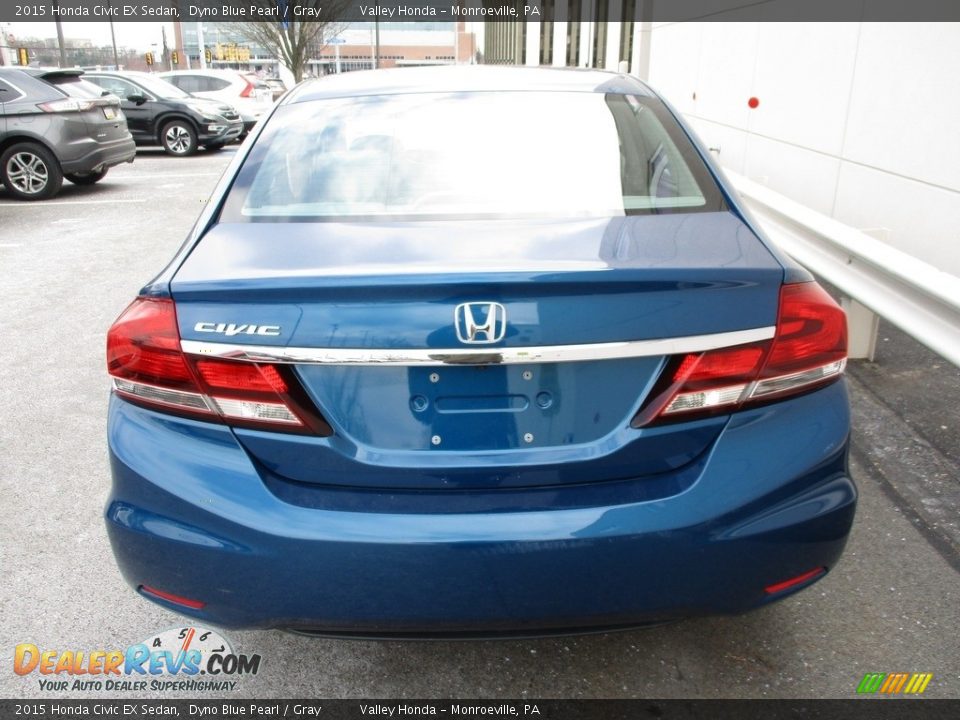2015 Honda Civic EX Sedan Dyno Blue Pearl / Gray Photo #4