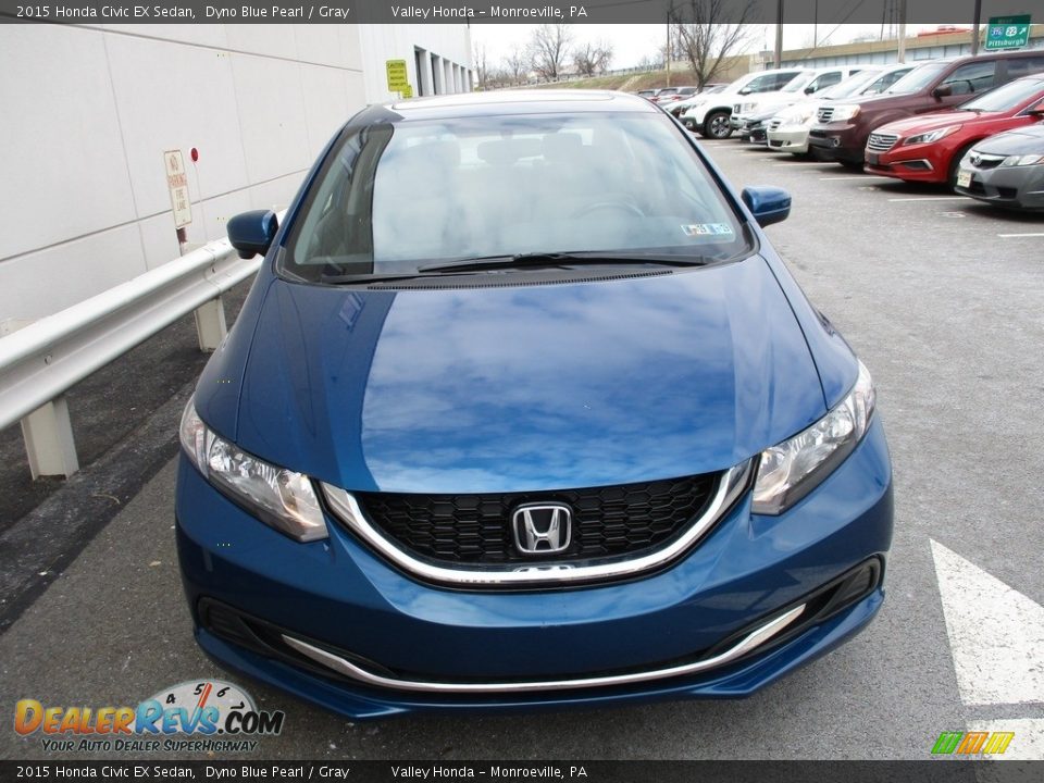 2015 Honda Civic EX Sedan Dyno Blue Pearl / Gray Photo #8