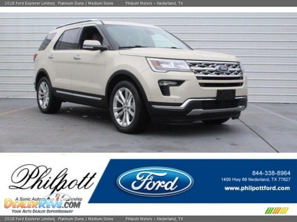 2018 Ford Explorer Limited Platinum Dune / Medium Stone Photo #1