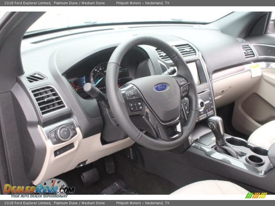 2018 Ford Explorer Limited Platinum Dune / Medium Stone Photo #13