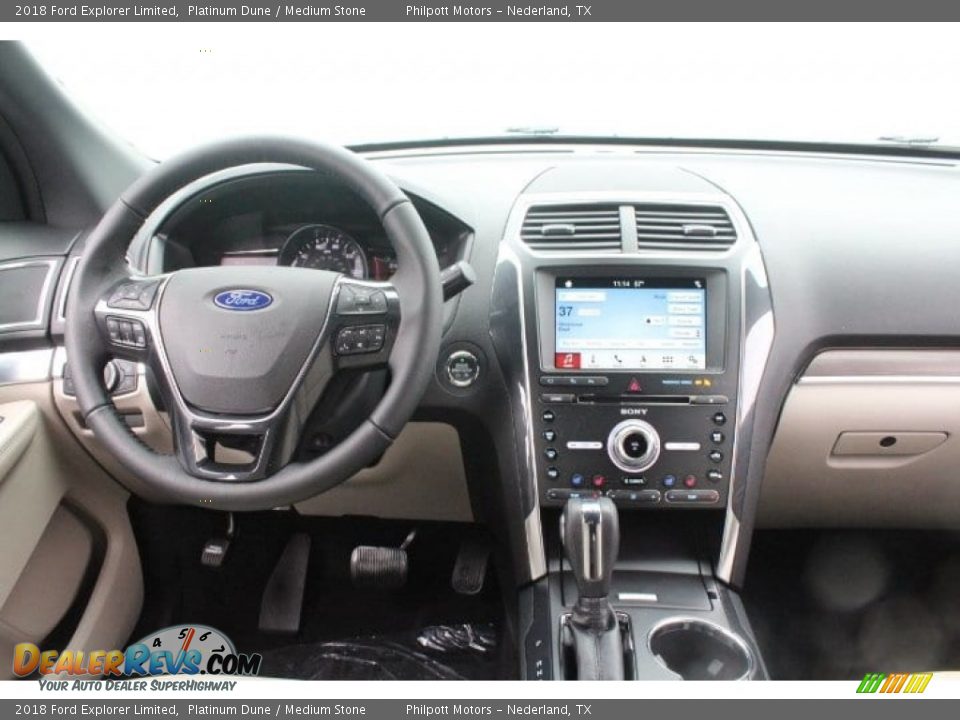 2018 Ford Explorer Limited Platinum Dune / Medium Stone Photo #28