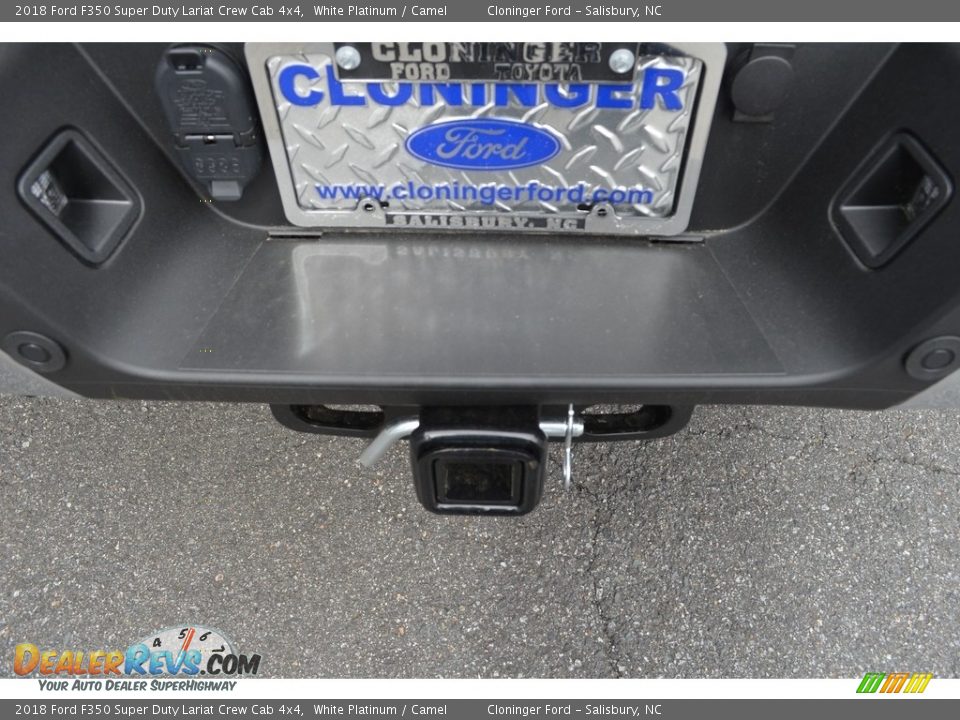 2018 Ford F350 Super Duty Lariat Crew Cab 4x4 White Platinum / Camel Photo #6