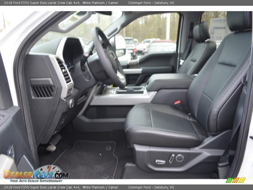 2018 Ford F350 Super Duty Lariat Crew Cab 4x4 White Platinum / Camel Photo #9