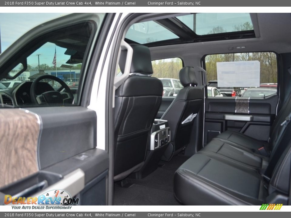 2018 Ford F350 Super Duty Lariat Crew Cab 4x4 White Platinum / Camel Photo #12