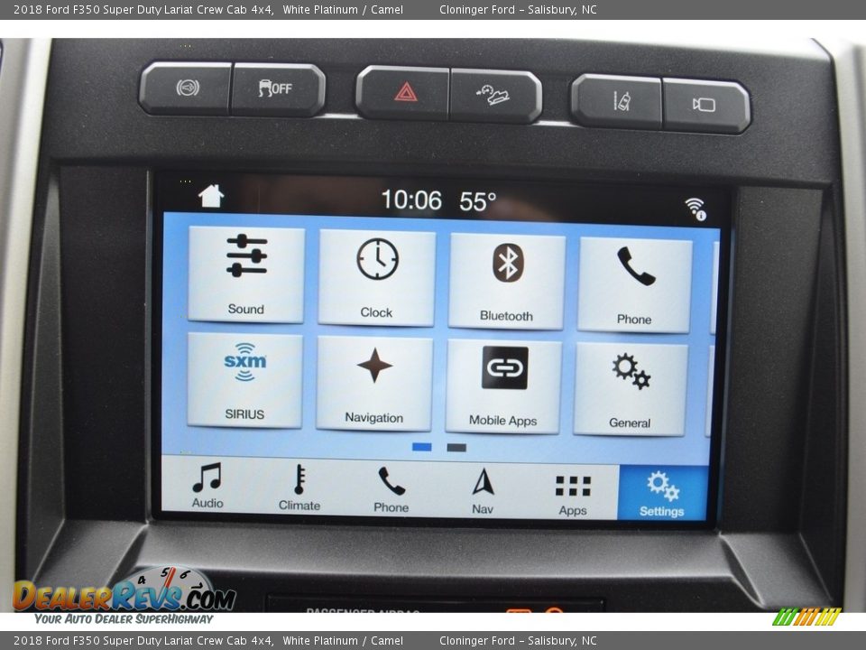 2018 Ford F350 Super Duty Lariat Crew Cab 4x4 White Platinum / Camel Photo #14
