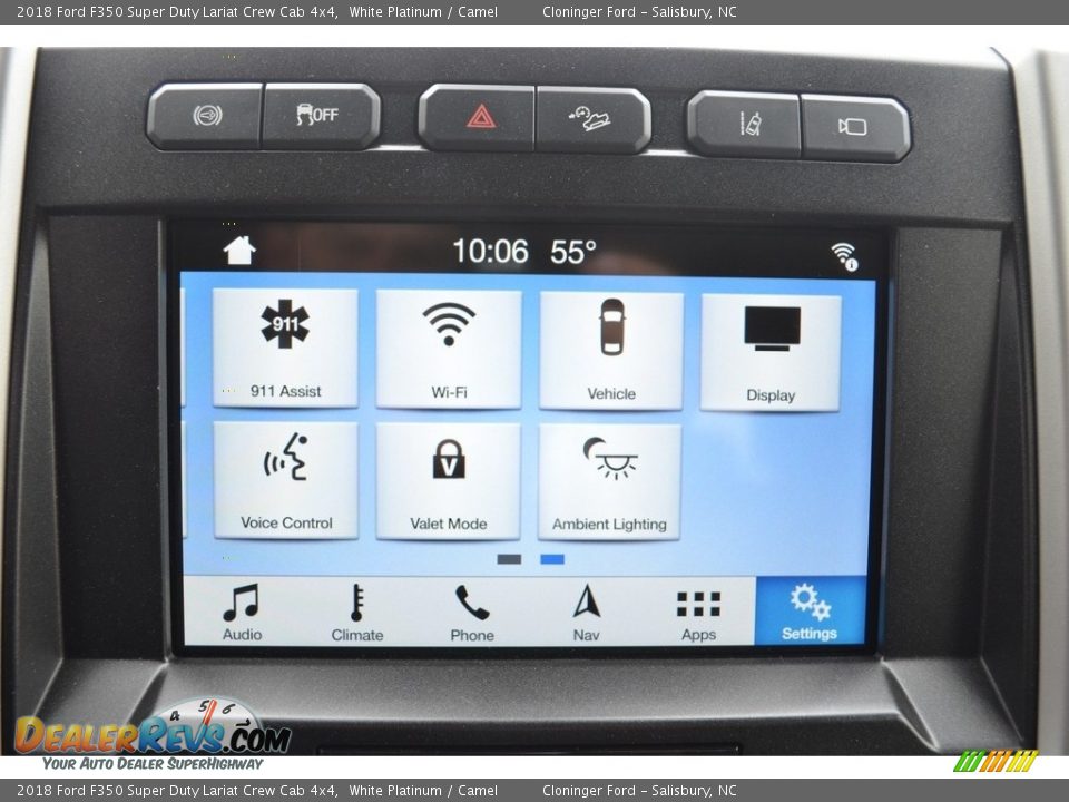 2018 Ford F350 Super Duty Lariat Crew Cab 4x4 White Platinum / Camel Photo #15
