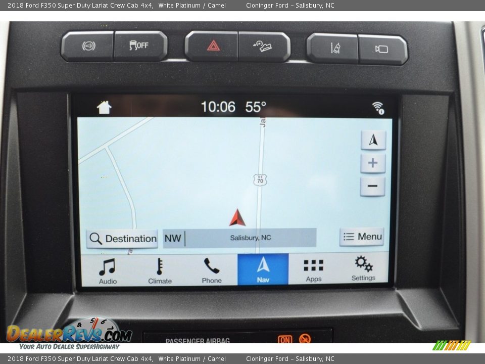 2018 Ford F350 Super Duty Lariat Crew Cab 4x4 White Platinum / Camel Photo #16