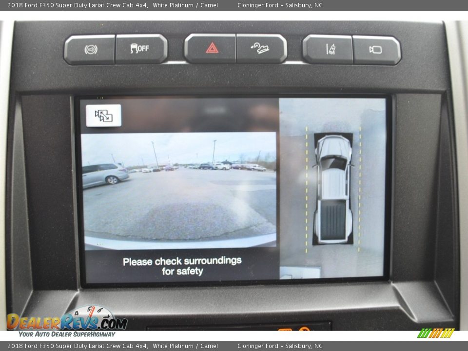 2018 Ford F350 Super Duty Lariat Crew Cab 4x4 White Platinum / Camel Photo #17