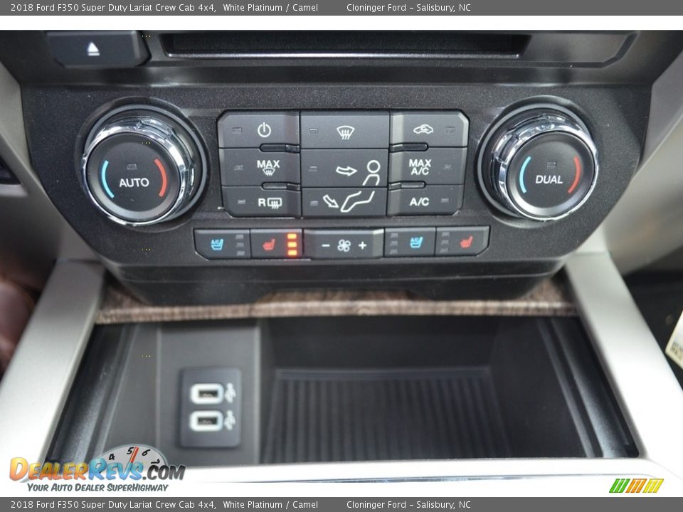 2018 Ford F350 Super Duty Lariat Crew Cab 4x4 White Platinum / Camel Photo #19