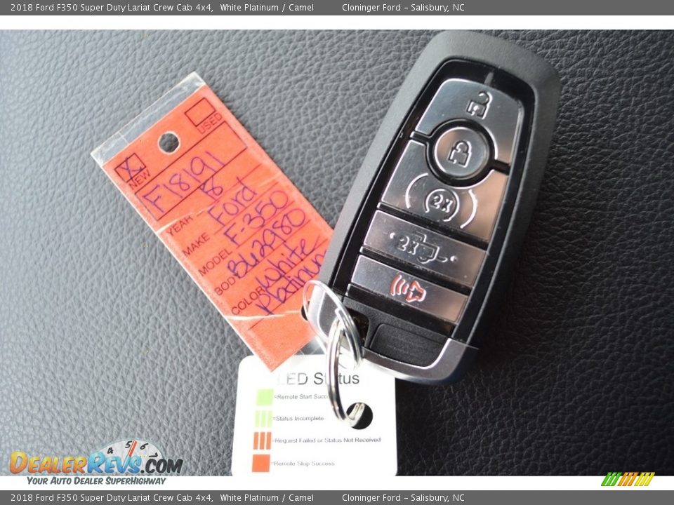 2018 Ford F350 Super Duty Lariat Crew Cab 4x4 White Platinum / Camel Photo #26