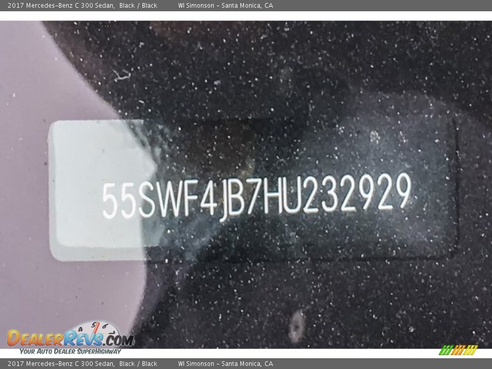 2017 Mercedes-Benz C 300 Sedan Black / Black Photo #10