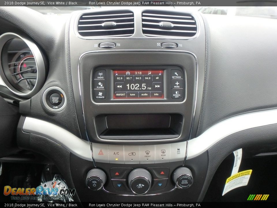 2018 Dodge Journey SE Vice White / Black Photo #16