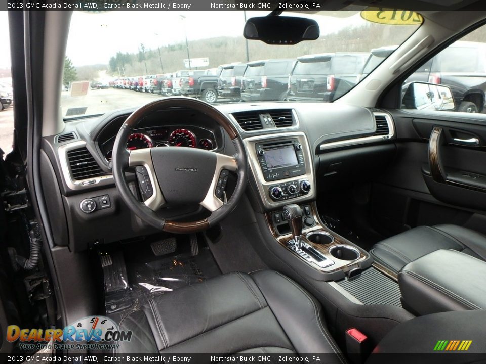 2013 GMC Acadia Denali AWD Carbon Black Metallic / Ebony Photo #17