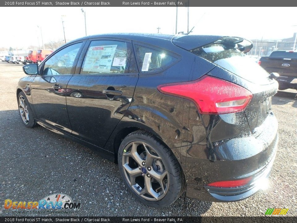2018 Ford Focus ST Hatch Shadow Black / Charcoal Black Photo #6