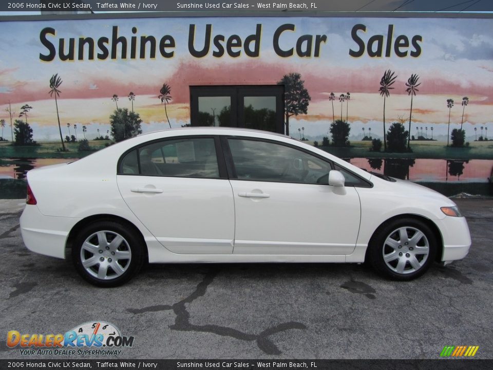 2006 Honda Civic LX Sedan Taffeta White / Ivory Photo #2