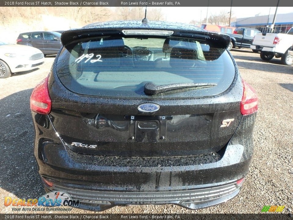 2018 Ford Focus ST Hatch Shadow Black / Charcoal Black Photo #4