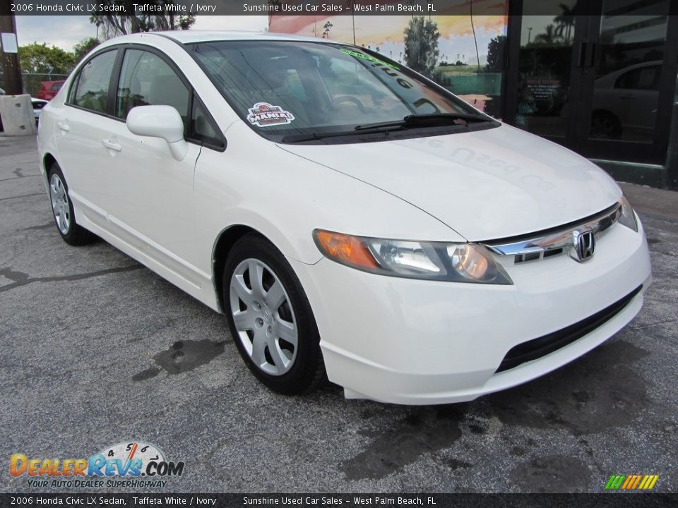 2006 Honda Civic LX Sedan Taffeta White / Ivory Photo #5