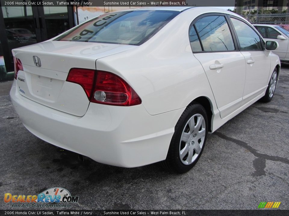 2006 Honda Civic LX Sedan Taffeta White / Ivory Photo #6