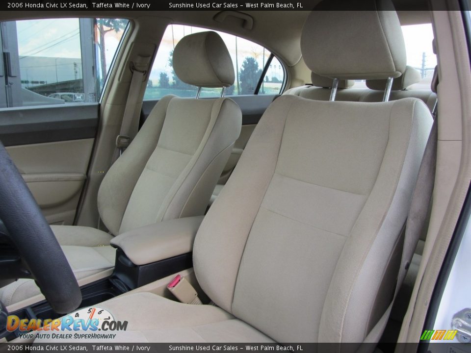 2006 Honda Civic LX Sedan Taffeta White / Ivory Photo #11