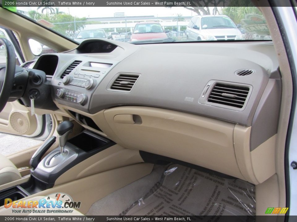 2006 Honda Civic LX Sedan Taffeta White / Ivory Photo #19