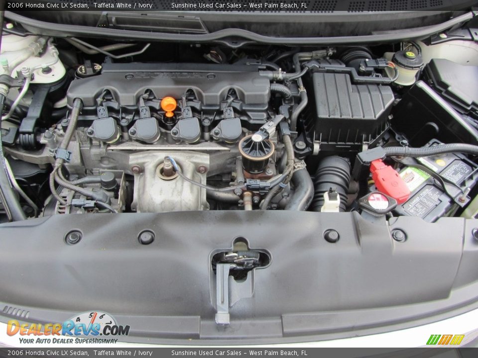 2006 Honda Civic LX Sedan Taffeta White / Ivory Photo #24