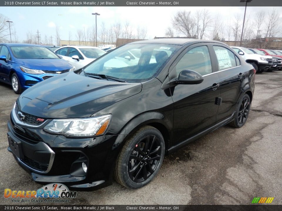 2018 Chevrolet Sonic LT Sedan Mosaic Black Metallic / Jet Black Photo #1