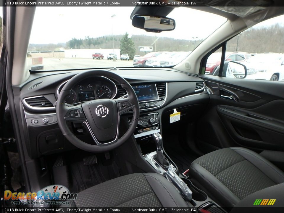 2018 Buick Encore Preferred AWD Ebony Twilight Metallic / Ebony Photo #13