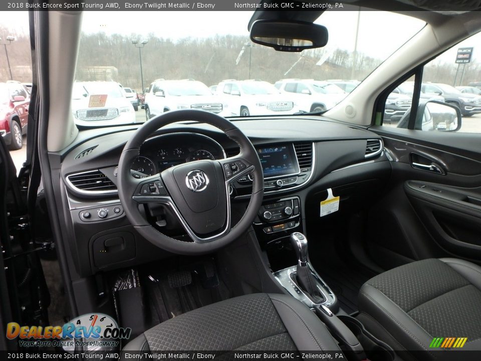 2018 Buick Encore Sport Touring AWD Ebony Twilight Metallic / Ebony Photo #13