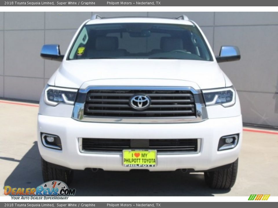 2018 Toyota Sequoia Limited Super White / Graphite Photo #2
