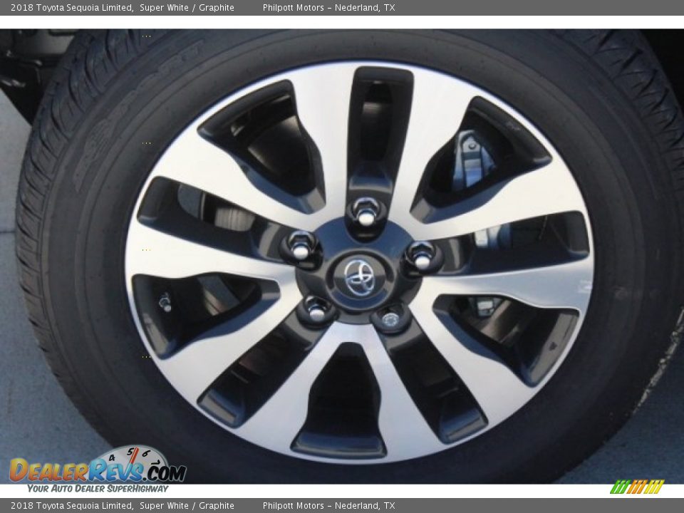 2018 Toyota Sequoia Limited Super White / Graphite Photo #4