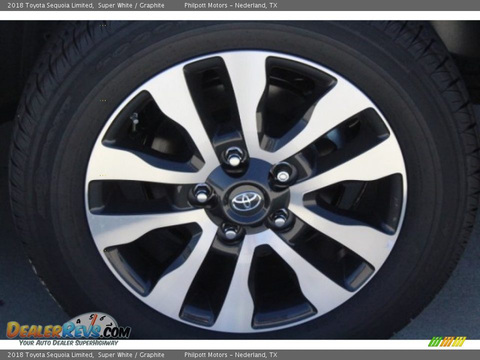 2018 Toyota Sequoia Limited Super White / Graphite Photo #5