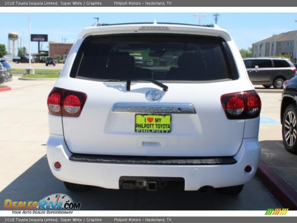 2018 Toyota Sequoia Limited Super White / Graphite Photo #7