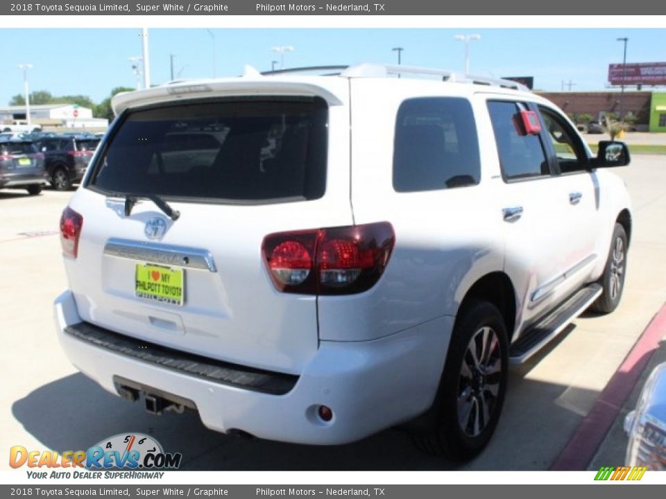 2018 Toyota Sequoia Limited Super White / Graphite Photo #8