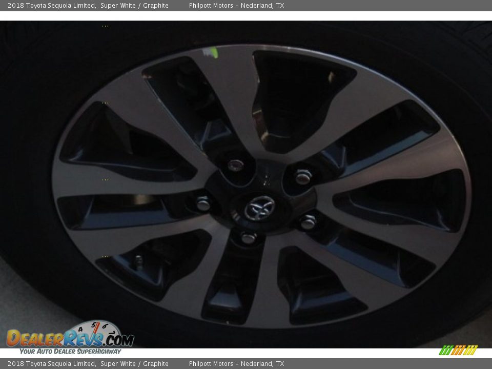 2018 Toyota Sequoia Limited Super White / Graphite Photo #9