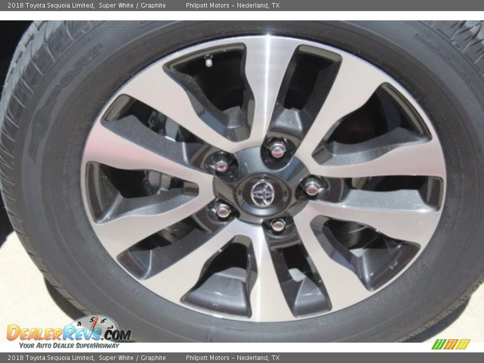 2018 Toyota Sequoia Limited Super White / Graphite Photo #10