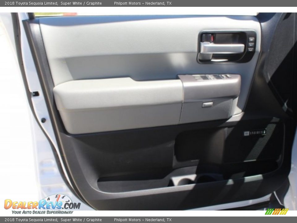 2018 Toyota Sequoia Limited Super White / Graphite Photo #12