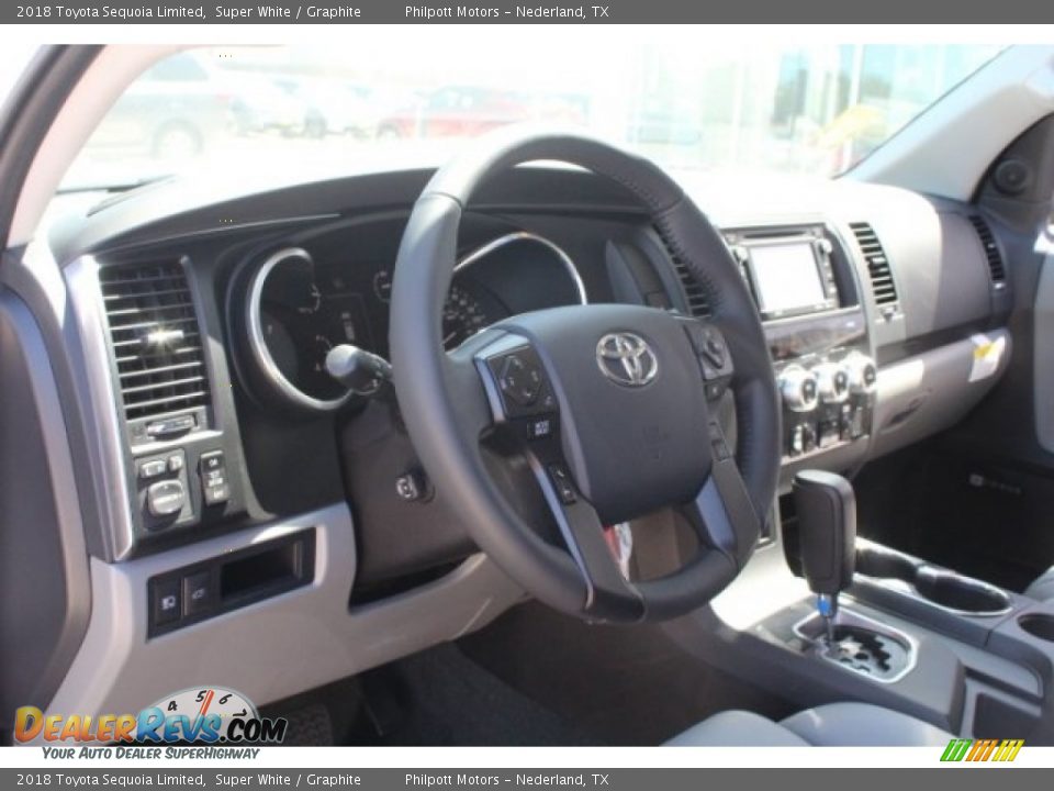 2018 Toyota Sequoia Limited Super White / Graphite Photo #13